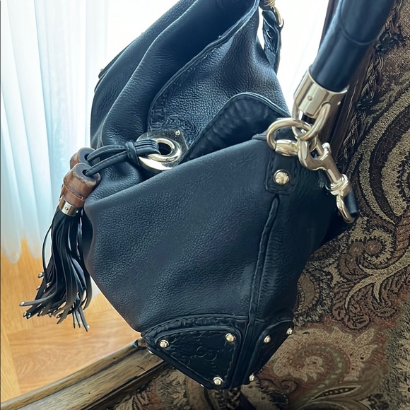 Gucci Black Hobo Bag with Gold Hardware - Picture 8 of 16